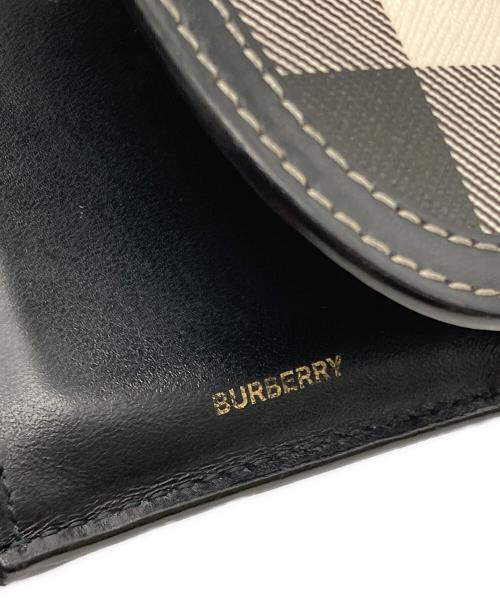 BURBERRY（バーバリー）BURBERRY (バーバリー) 3つ折り財布 ブラック×ブラウンの古着・服飾アイテム