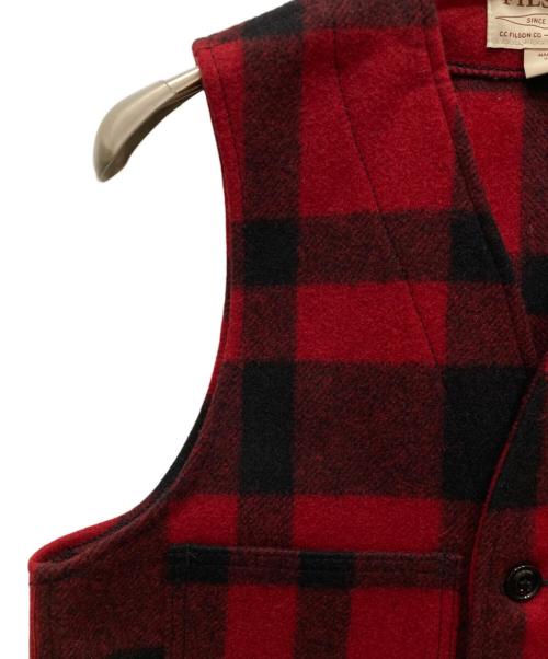 FILSON（フィルソン）FILSON (フィルソン) MACKINAW WOOL VEST レッド サイズ:Sの古着・服飾アイテム