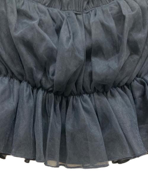 Snidel（スナイデル）Snidel (スナイデル) ボリュームギャザーフリルオフショルブラウス ネイビー サイズ:SIZE Freeの古着・服飾アイテム