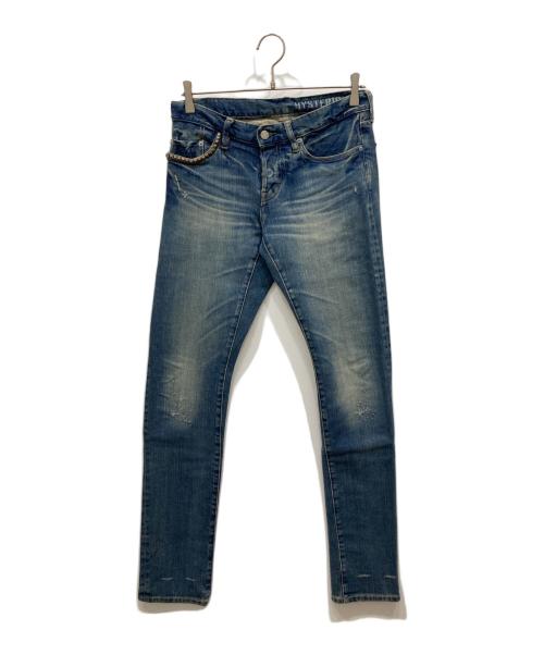 Hysteric Glamour（ヒステリックグラマー）Hysteric Glamour (ヒステリックグラマー) SP加工スタッズストレッチデニムパンツ インディゴ サイズ:SIZE 29の古着・服飾アイテム