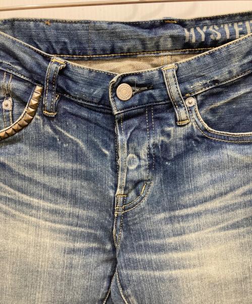 Hysteric Glamour（ヒステリックグラマー）Hysteric Glamour (ヒステリックグラマー) SP加工スタッズストレッチデニムパンツ インディゴ サイズ:SIZE 29の古着・服飾アイテム