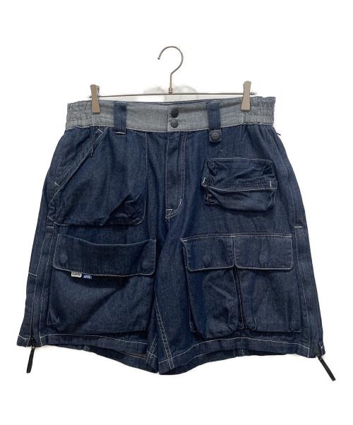 LAKH（ラク）LAKH (ラク) Lafayette (ラファイエット) Ten Pocket Cargo Shorts Denim インディゴ サイズ:SIZE XLの古着・服飾アイテム