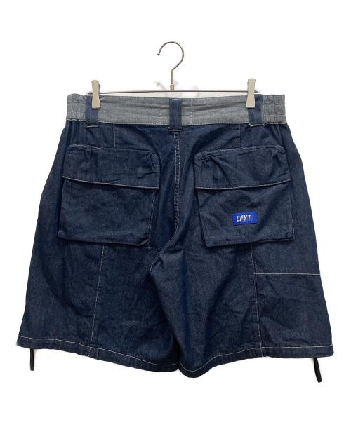 LAKH（ラク）LAKH (ラク) Lafayette (ラファイエット) Ten Pocket Cargo Shorts Denim インディゴ サイズ:SIZE XLの古着・服飾アイテム