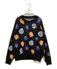 FUCKING AWESOME（ファッキンオーサム）の古着「BOTANICAL KNITTED SWEATER」｜ブラック