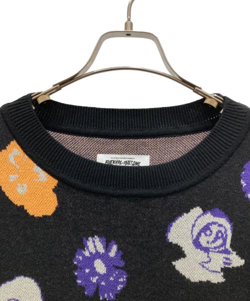 FUCKING AWESOME（ファッキンオーサム）FUCKING AWESOME (ファッキンオーサム) BOTANICAL KNITTED SWEATER ブラック サイズ:SIZE Lの古着・服飾アイテム