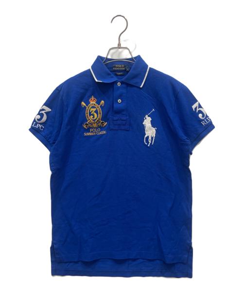 POLO RALPH LAUREN（ポロ・ラルフローレン）POLO RALPH LAUREN (ポロ・ラルフローレン) ビックポニーエンブレムポロシャツ ブルー サイズ:Sの古着・服飾アイテム