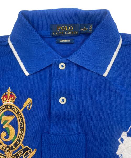 POLO RALPH LAUREN（ポロ・ラルフローレン）POLO RALPH LAUREN (ポロ・ラルフローレン) ビックポニーエンブレムポロシャツ ブルー サイズ:Sの古着・服飾アイテム