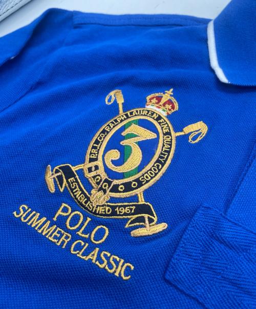 POLO RALPH LAUREN（ポロ・ラルフローレン）POLO RALPH LAUREN (ポロ・ラルフローレン) ビックポニーエンブレムポロシャツ ブルー サイズ:Sの古着・服飾アイテム