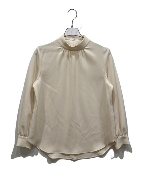 theory（セオリー）theory (セオリー) クラッシッククレープスタンドカラーブラウス アイボリー サイズ:Mの古着・服飾アイテム