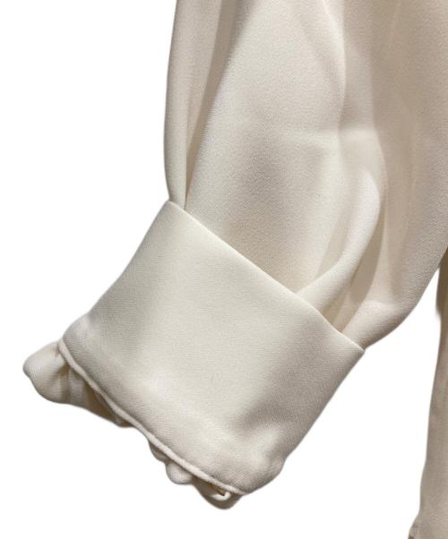 theory（セオリー）theory (セオリー) クラッシッククレープスタンドカラーブラウス アイボリー サイズ:Mの古着・服飾アイテム