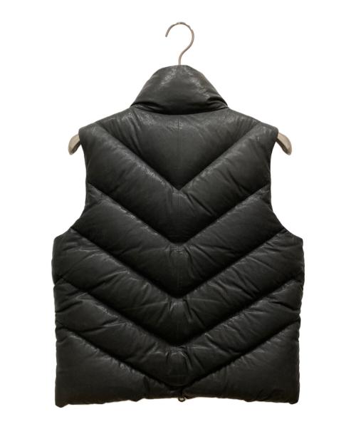 SHARE SPIRIT（シェアスピリット）SHARE SPIRIT (シェアスピリット) ラムレザーダウンベスト ブラック サイズ:Lの古着・服飾アイテム