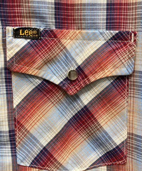 LEE（リー）LEE (リー) ウエスタンチェックシャツ ブルー サイズ:MRの古着・服飾アイテム