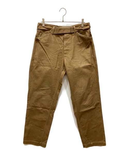 COMOLI（コモリ）COMOLI (コモリ) ベルテッドパンツ ブラウン サイズ:SIZE 2の古着・服飾アイテム