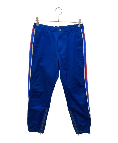 GUCCI（グッチ）GUCCI (グッチ) サイドライン コットンカジュアルトラウザーズ ブルー サイズ:SIZE 44の古着・服飾アイテム