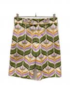 GUCCI×adidasグッチ×アディダス）の古着「トレフォイル プリント ショートパンツ」｜アイボリー×グリーン