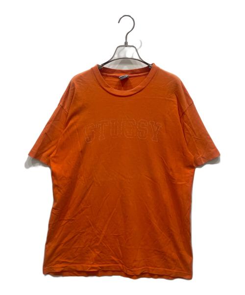 stussy（ステューシー）stussy (ステューシー) プリントTシャツ オレンジ サイズ:Ⅼの古着・服飾アイテム