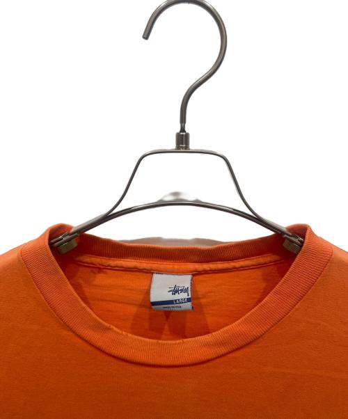 stussy（ステューシー）stussy (ステューシー) プリントTシャツ オレンジ サイズ:Ⅼの古着・服飾アイテム