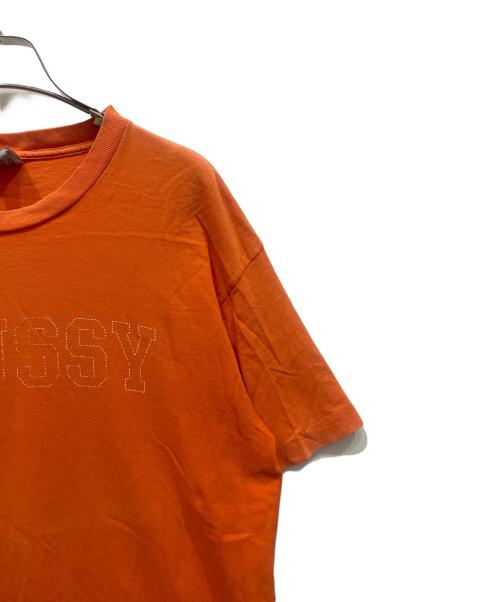 stussy（ステューシー）stussy (ステューシー) プリントTシャツ オレンジ サイズ:Ⅼの古着・服飾アイテム