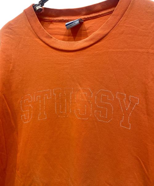 stussy（ステューシー）stussy (ステューシー) プリントTシャツ オレンジ サイズ:Ⅼの古着・服飾アイテム
