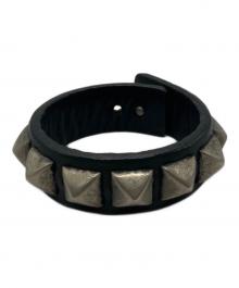 Hysteric Glamour（ヒステリックグラマー）の古着「スタッズ レザー バングル」｜ブラック