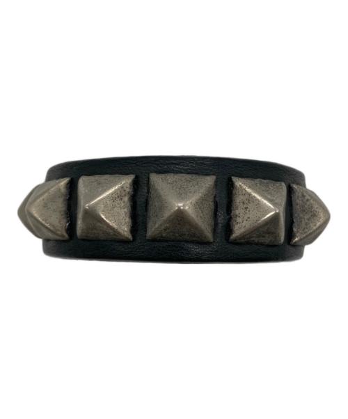 Hysteric Glamour（ヒステリックグラマー）Hysteric Glamour (ヒステリックグラマー) スタッズ レザー バングル ブラックの古着・服飾アイテム