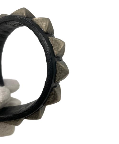 Hysteric Glamour（ヒステリックグラマー）Hysteric Glamour (ヒステリックグラマー) スタッズ レザー バングル ブラックの古着・服飾アイテム