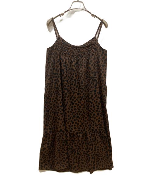 Hysteric Glamour（ヒステリックグラマー）Hysteric Glamour (ヒステリックグラマー) CHEETAH柄 キャミソールワンピース ブラウン サイズ:SIZE Freeの古着・服飾アイテム