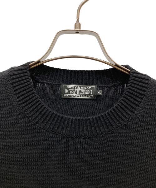 Hysteric Glamour（ヒステリックグラマー）Hysteric Glamour (ヒステリックグラマー) ]THE BAD GIRLS編込 セーター ブラック サイズ:SIZE XLの古着・服飾アイテム
