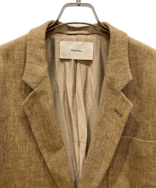 TODAYFUL（トゥデイフル）TODAYFUL (トゥデイフル) Boyfriend Linen Jacket ブラウン サイズ:SIZE Sの古着・服飾アイテム
