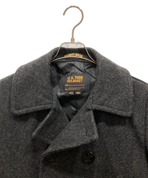 Schott（ショット）Schott (ショット) WOOL PEA COAT グレー サイズ:36の古着・服飾アイテム