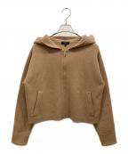 theoryセオリー）の古着「カシミヤ混ジップパーカー」｜ベージュ