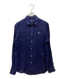 POLO RALPH LAUREN（ポロ・ラルフローレン）の古着「リラックスフィットリネンシャツ」｜ネイビー