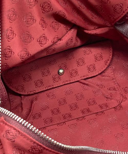 LOEWE（ロエベ）LOEWE (ロエベ) エナメルハンドバッグ ワインレッドの古着・服飾アイテム