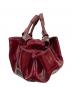 LOEWE (ロエベ) エナメルハンドバッグ ワインレッド：30000円