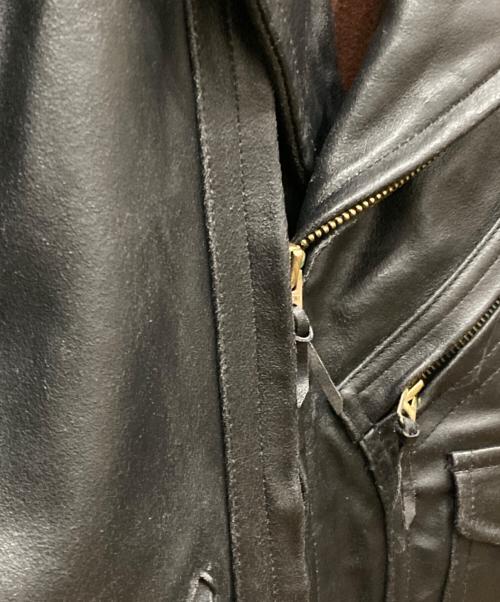 DOG FIGHT（ドッグファイト）DOG FIGHT (ドッグファイト) 30s STYLE Dポケットアビエイター・ライダースジャケット ブラック サイズ:Sの古着・服飾アイテム