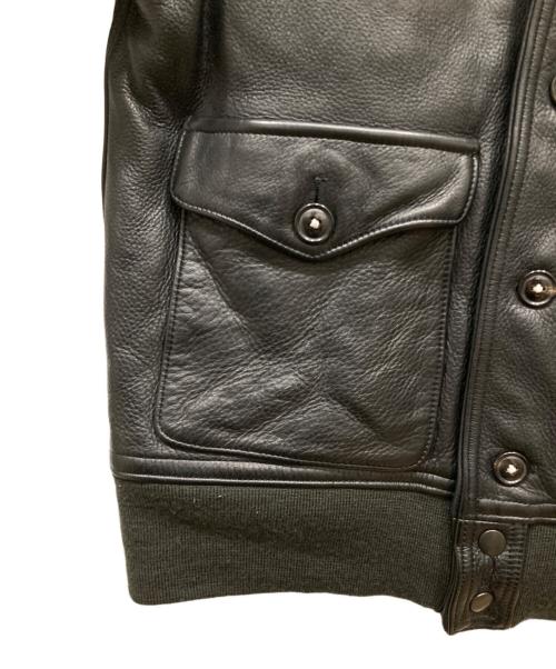 Andfamilys Co.（アンドファミリーズ）Andfamilys Co. (アンドファミリーズ) レザーフライトジャケット ブラック サイズ:40の古着・服飾アイテム