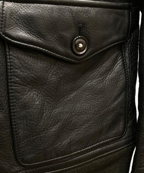 Andfamilys Co.（アンドファミリーズ）Andfamilys Co. (アンドファミリーズ) レザーフライトジャケット ブラック サイズ:40の古着・服飾アイテム