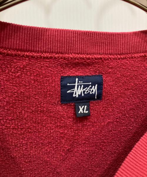 stussy（ステューシー）stussy (ステューシー) 裾刺繍スウェット レッド サイズ:XLの古着・服飾アイテム