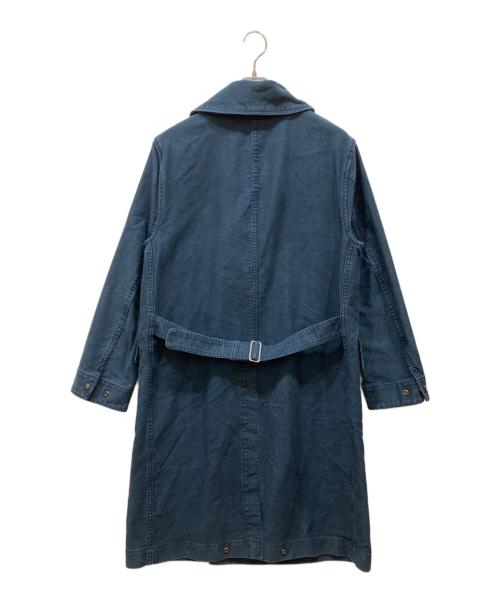 BLUE BLUE（ブルーブルー）BLUE BLUE (ブルーブルー) ジャーマンクロスモーターサイクルコート ネイビー サイズ:SIZE 3の古着・服飾アイテム