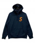 SUPREMEシュプリーム）の古着「s logo hooded sweatshirt」｜ネイビー