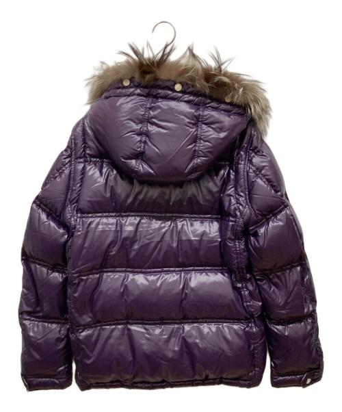 BURBERRY BLACK LABEL（バーバリーブラックレーベル）BURBERRY BLACK LABEL (バーバリーブラックレーベル) フォックスファー付ダウンジャケット パープル サイズ:Ⅿの古着・服飾アイテム
