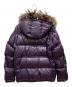 BURBERRY BLACK LABEL (バーバリーブラックレーベル) フォックスファー付ダウンジャケット パープル サイズ:Ⅿ：25000円