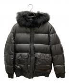 BURBERRY BLACK LABELバーバリーブラックレーベル）の古着「リバーシブルホワイトグースダウンジャケット」｜ブラック