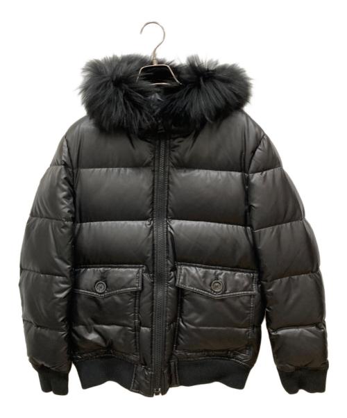 BURBERRY BLACK LABEL（バーバリーブラックレーベル）BURBERRY BLACK LABEL (バーバリーブラックレーベル) リバーシブルホワイトグースダウンジャケット ブラック サイズ:SIZE Mの古着・服飾アイテム