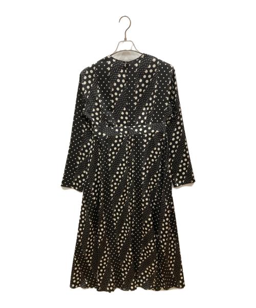 Noble（ノーブル）Noble (ノーブル) アソートドットプリントナローリボンワンピース ブラック サイズ:SIZE Freeの古着・服飾アイテム