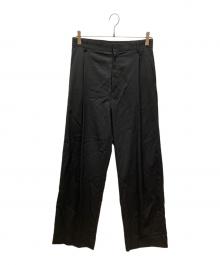 FIT MIHARA YASUHIRO（フィット ミハラヤスヒロ）の古着「【FIT】ワイドタックトラウザーズ/Wide Tack Trousers」｜ブラック