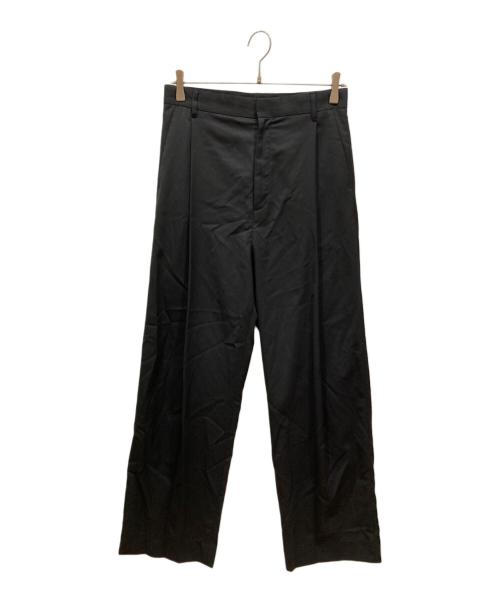 FIT MIHARA YASUHIRO（フィット ミハラヤスヒロ）fit MIHARA YASUHIRO (フィット ミハラヤスヒロ) 【FIT】ワイドタックトラウザーズ/Wide Tack Trousers ブラック サイズ:44の古着・服飾アイテム