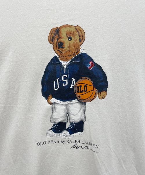POLO RALPH LAUREN（ポロ・ラルフローレン）POLO RALPH LAUREN (ポロ・ラルフローレン) ポロベアプリントTシャツ ホワイト サイズ:Lの古着・服飾アイテム