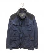 BURBERRY BLACK LABELバーバリーブラックレーベル）の古着「ジップジャケット」｜ネイビー×ブラック