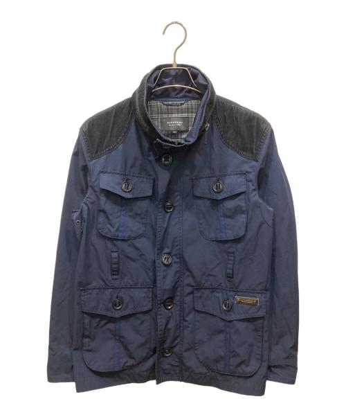 BURBERRY BLACK LABEL（バーバリーブラックレーベル）BURBERRY BLACK LABEL (バーバリーブラックレーベル) ジップジャケット ネイビー×ブラック サイズ:SIZE Lの古着・服飾アイテム